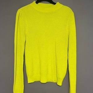 Vero Moda neon yellow sweater tight knit xs
